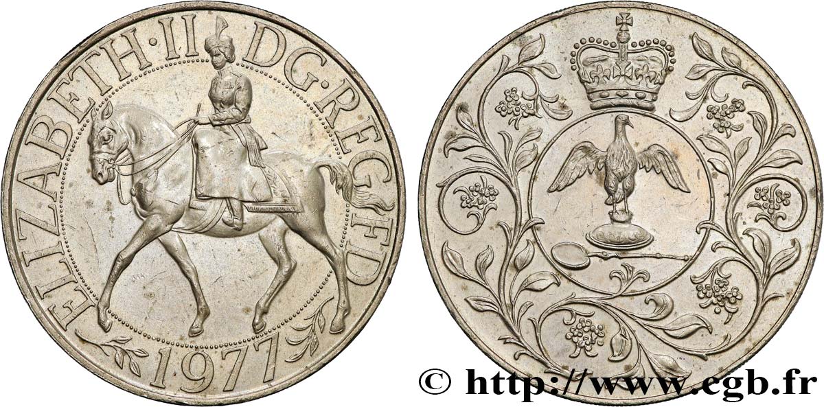 ROYAUME-UNI 25 New Pence jubilé d’argent d’Elisabeth II 1977  SPL 
