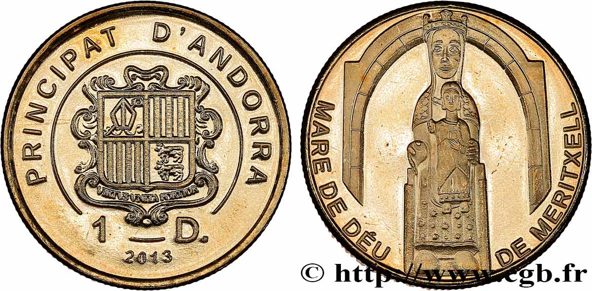 ANDORRA 1 Diner Proof Notre Dame de Meritxell, patronne d Andorre 2013  MS 