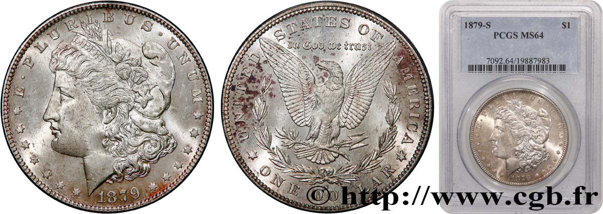 ÉTATS-UNIS D AMÉRIQUE 1 Dollar Morgan 1879 San Francisco SPL64 PCGS