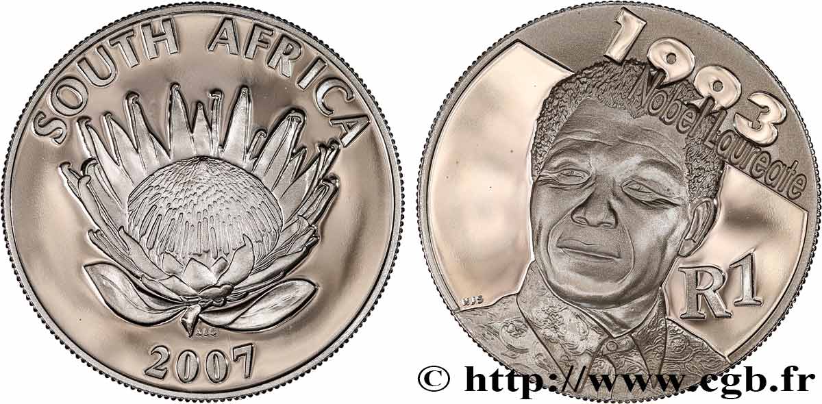 AFRIQUE DU SUD 1 Rand Proof Nelson Mandela 2007  FDC 