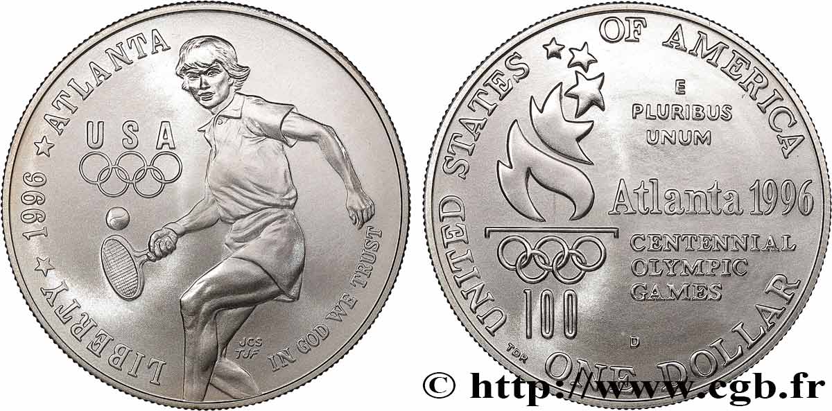 UNITED STATES OF AMERICA 1 Dollar Jeux Olympiques d’Atlanta 1996 - Tennis 1996 Denver MS 