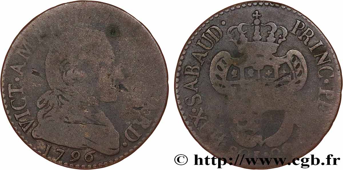 ITALIEN - KÖNIGREICH SARDINIEN 20 Soldi Victor-Amédée III 1796 Turin S 