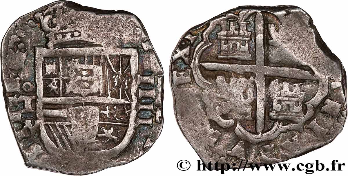 SPAIN - PHILIPPE II OF HABSBOURG 4 Reales n.d. Tolède BC+ 