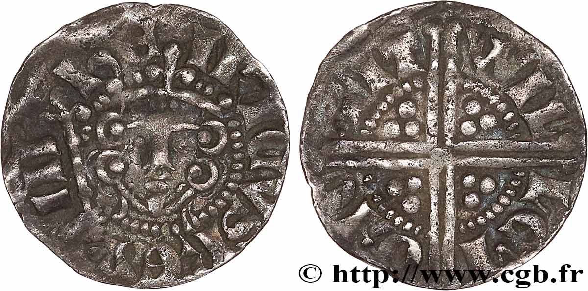 ANGLETERRE - ROYAUME D ANGLETERRE - HENRY III PLANTAGENÊT Penny dit “long cross” n.d. Canterbury TB+ 