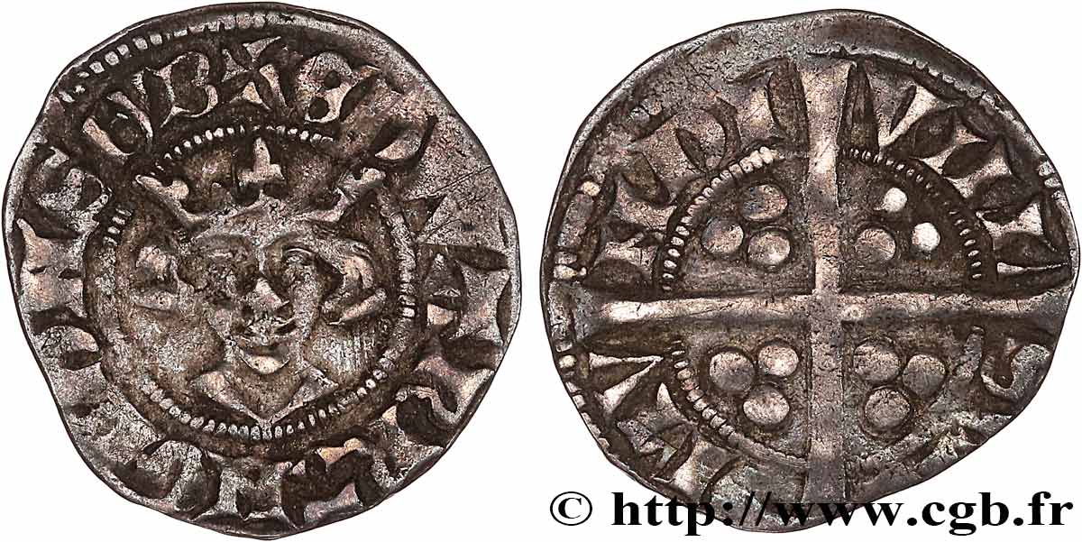 ANGLETERRE - ROYAUME D ANGLETERRE- ÉDOUARD III Penny n.d. Bury St Edmunds TTB 