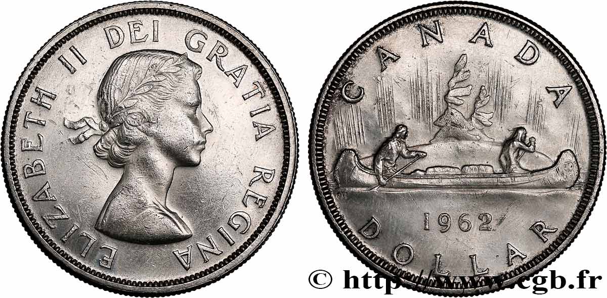 KANADA 1 Dollar Elisabeth II 1962  VZ 