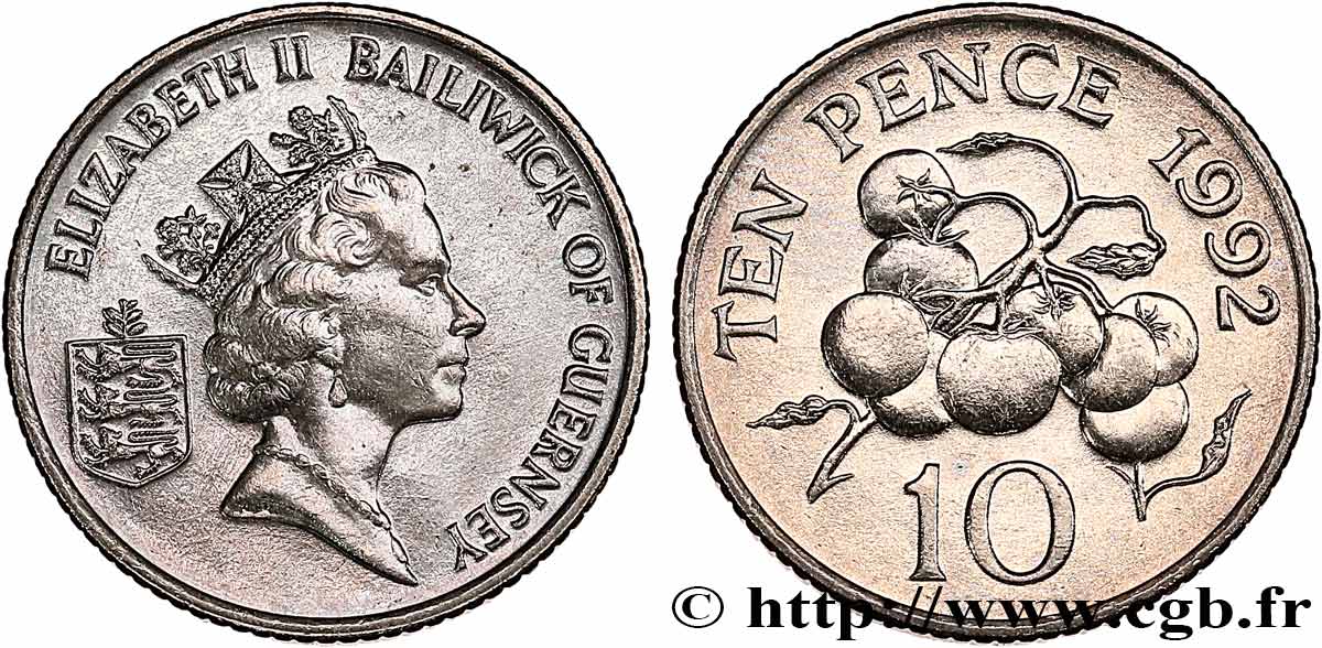 GUERNSEY 10 Pence Elisabeth II 1992  SC 