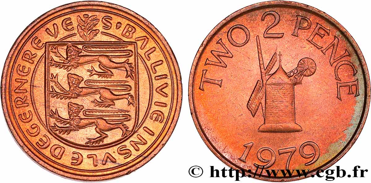GUERNSEY 2 Pence 1979  fST 