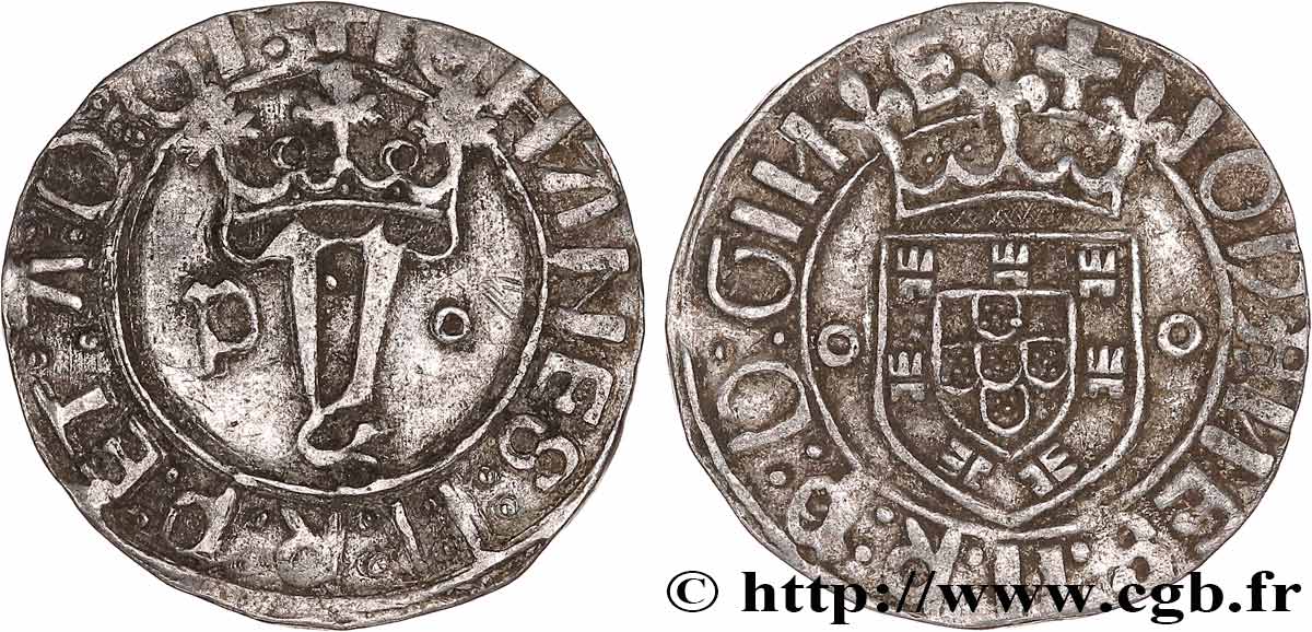 PORTUGAL - ROYAUME DE PORTUGAL - JEAN II Vintém n.d. Porto TTB 