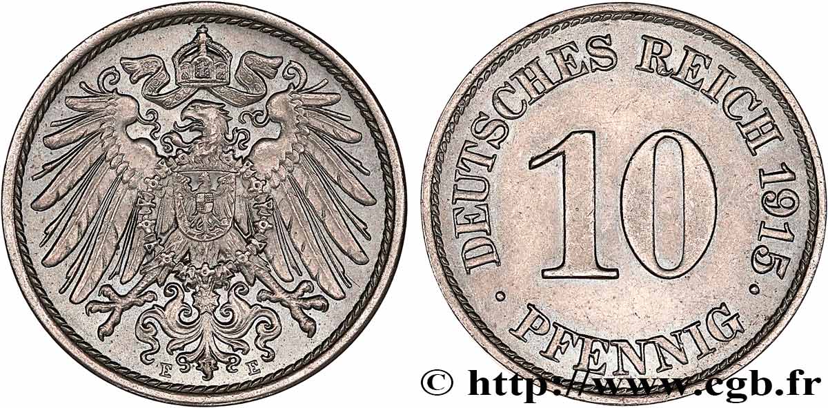 GERMANY 10 Pfennig 1915 Muldenhütten AU 