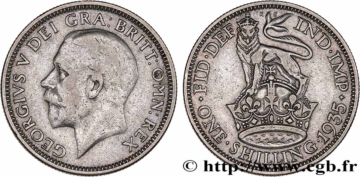 ROYAUME-UNI 1 Shilling Georges V 1935  TB+ 