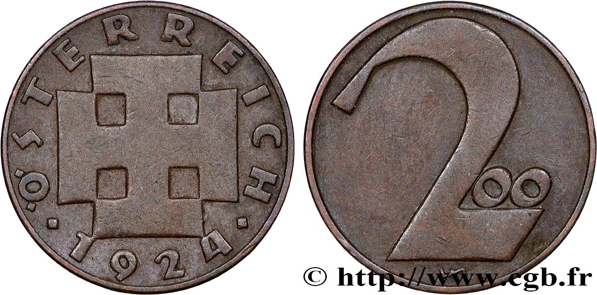 AUSTRIA 200 Kronen 1924  XF 