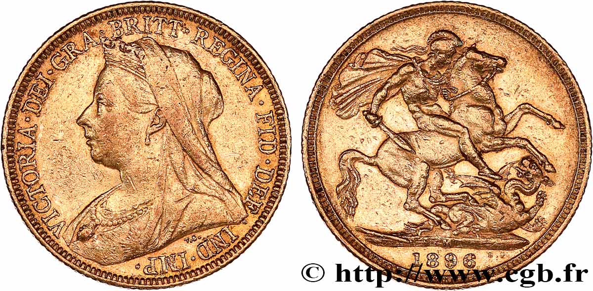 OR, PALLADIUM ET PLATINE INVESTISSEMENT 1 Souverain Victoria type vieille tête 1896 Melbourne TTB 