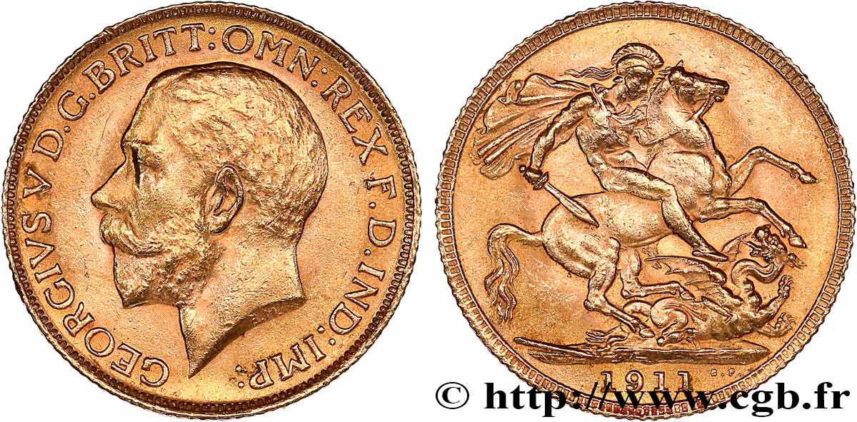 GOLD, PALLADIUM & PLATINUM INVESTMENT 1 Souverain Georges V 1911 Londres AU 