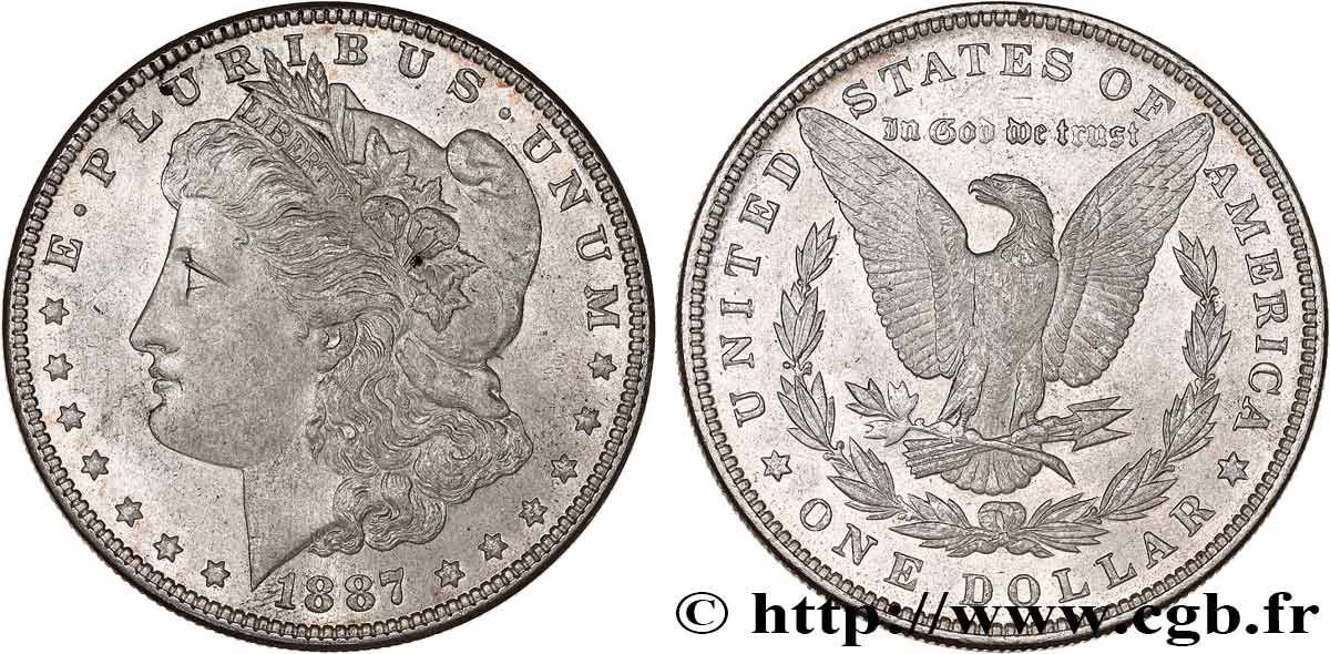 ÉTATS-UNIS D AMÉRIQUE 1 Dollar type Morgan 1887 Philadelphie SUP 