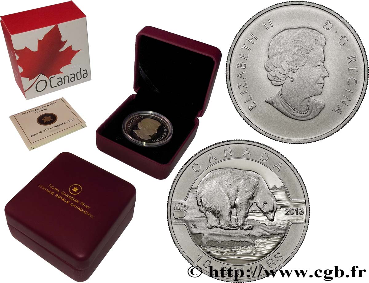 CANADA 10 Dollars Proof “Ô Canada” l’Ours Polaire 2013  FDC 