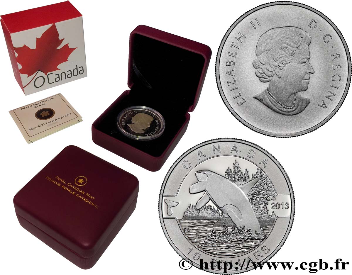 CANADA 10 Dollars Proof “Ô Canada” l’Épaulard 2013  FDC 