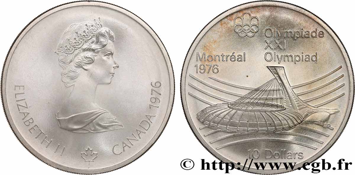 CANADA 10 Dollars JO Montréal 1976 stade olympique 1976  SPL 