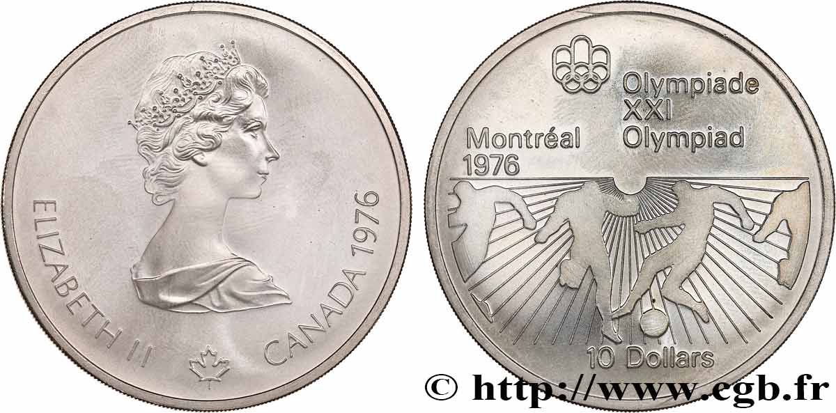 CANADA 10 Dollars JO Montréal 1976 football 1976  SPL 