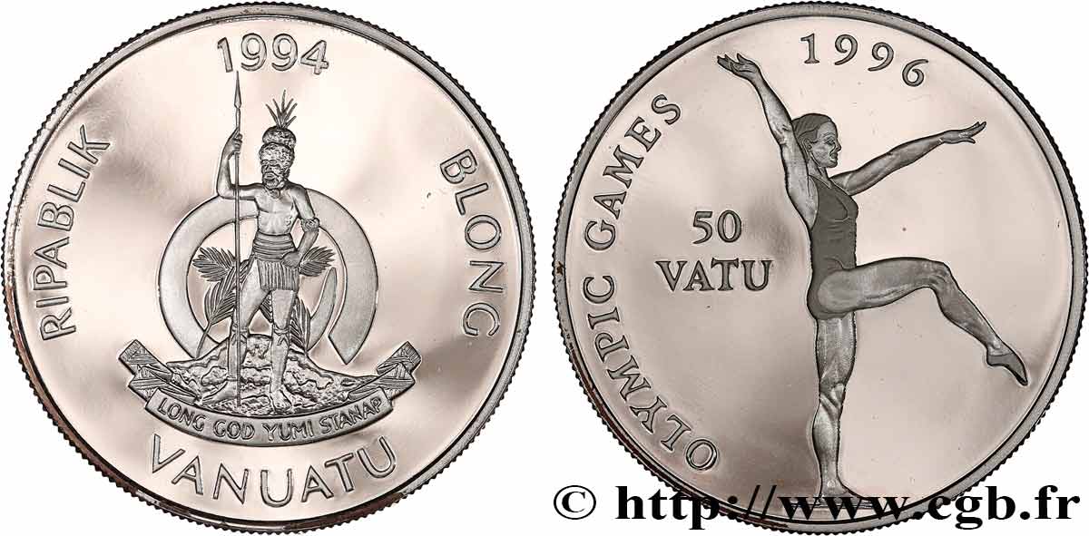 VANUATU 50 Vatu Proof Jeux Olympiques de 1996 1997  SPL 