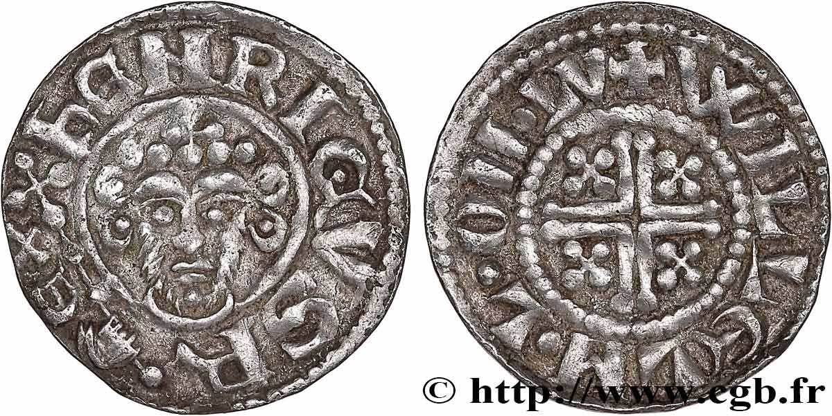 ENGLAND - JOHN LACKLAND - COINAGE IN THE NAME OF HENRY II Penny dit “short cross” n.d. Londres AU 