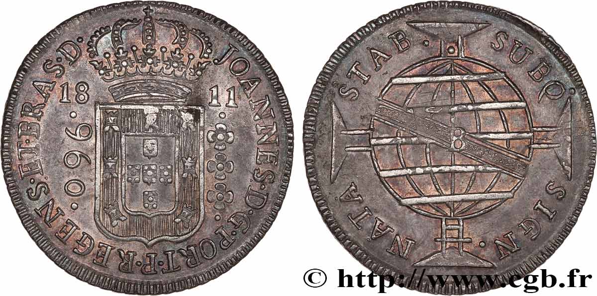 BRESIL - PRINCE JEAN REGENT 960 Reis  1811 Bahia q.SPL 