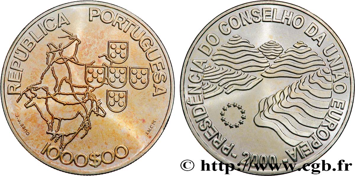 PORTUGAL 1000 Escudos Présidence du Conseil de l’Union Européenne 2000  SPL 