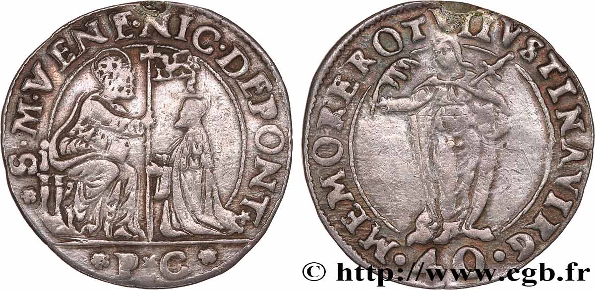 ITALIE - VENISE - NICOLAS DA PONTE (87e doge) 40 Soldi ou 2 Lire  N.D. Venise TB+ 