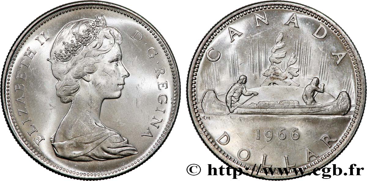 CANADA 1 Dollar Elisabeth II 1966  SUP 