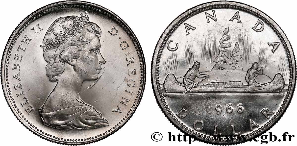 CANADA 1 Dollar Elisabeth II 1966  SUP 