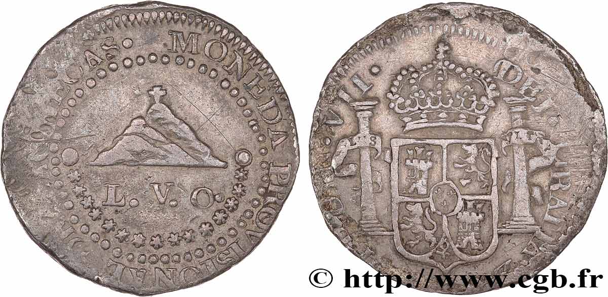 MEXICO - ROYALIST COINAGE 2 Reales  1811 Zacatecas BB 