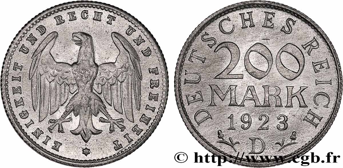 GERMANY 200 Mark aigle 1923 Munich MS 