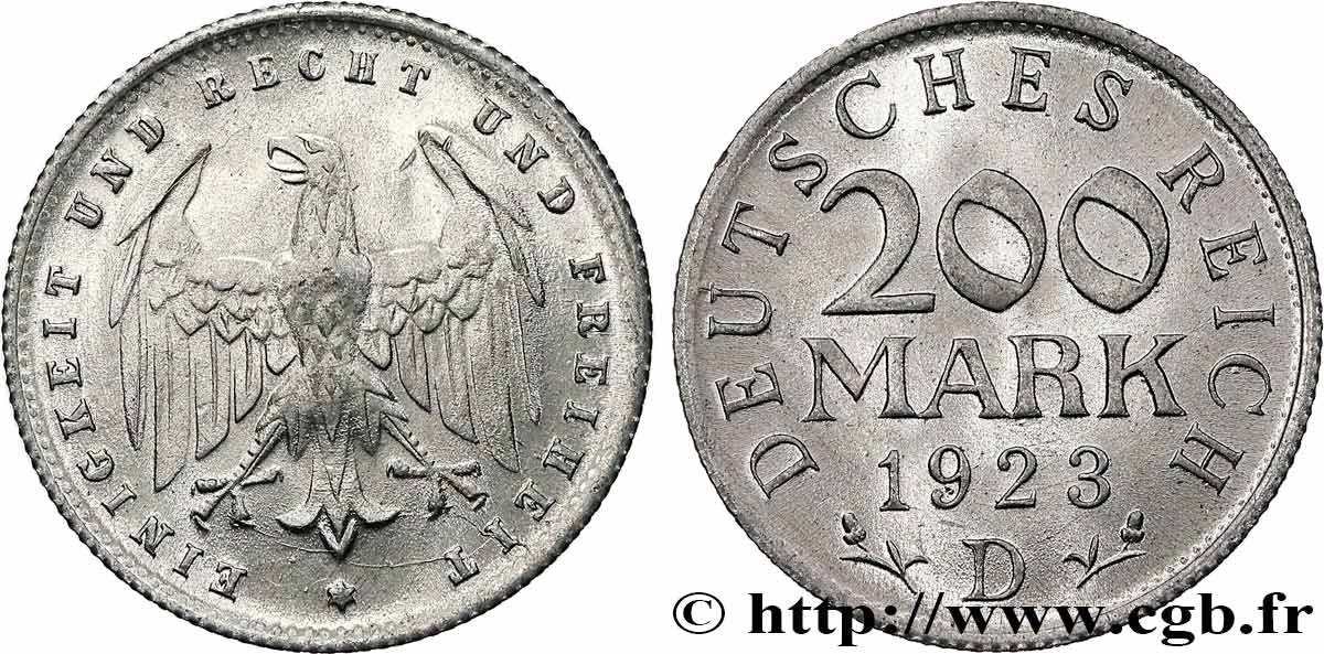 ALLEMAGNE 200 Mark aigle 1923 Munich SPL 