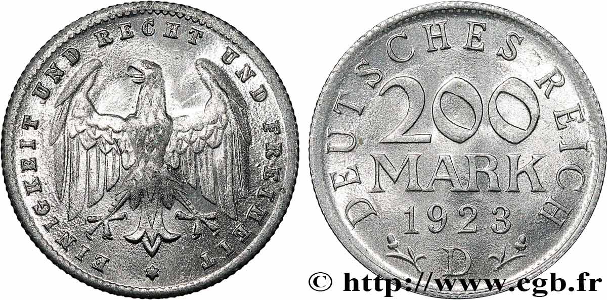 ALLEMAGNE 200 Mark aigle 1923 Munich SPL 