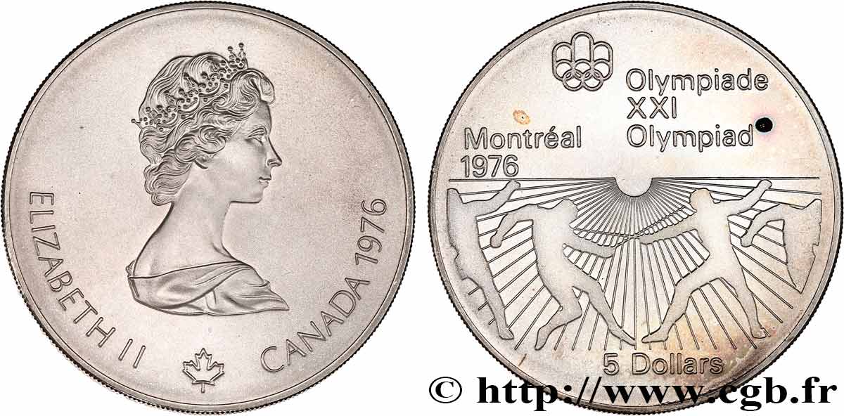 CANADA 5 Dollars JO Montréal 1976 escrime 1976  SPL 