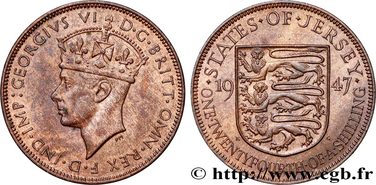 ISLA DE JERSEY 1/24 Shilling Georges VI 1947  EBC 