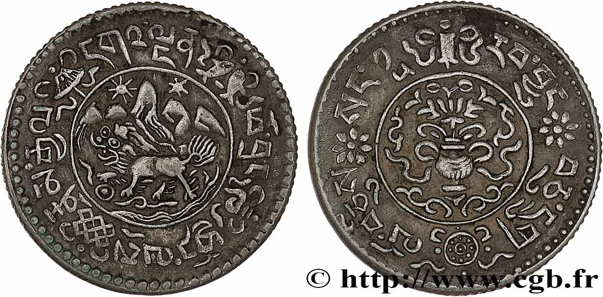 TIBET 1 1/2 Srang BE 16-10 (1936) Tapchi AU 
