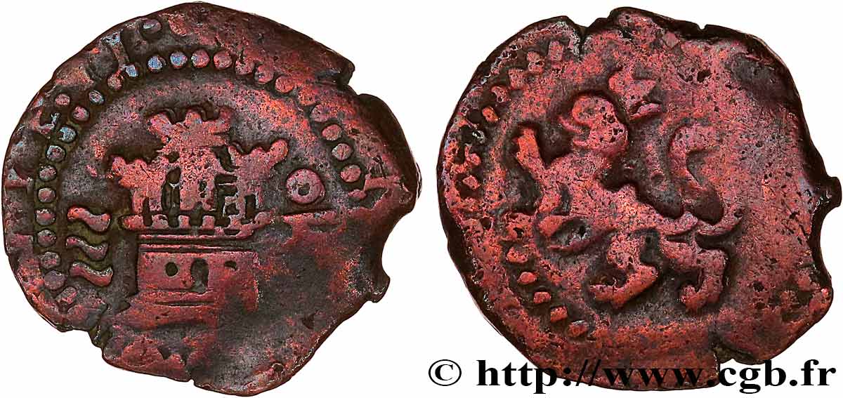 ESPAÑA - REINO DE ESPAÑA - FELIPE II 2 Maravedis (Ochavo) N-D Valladolid BC 