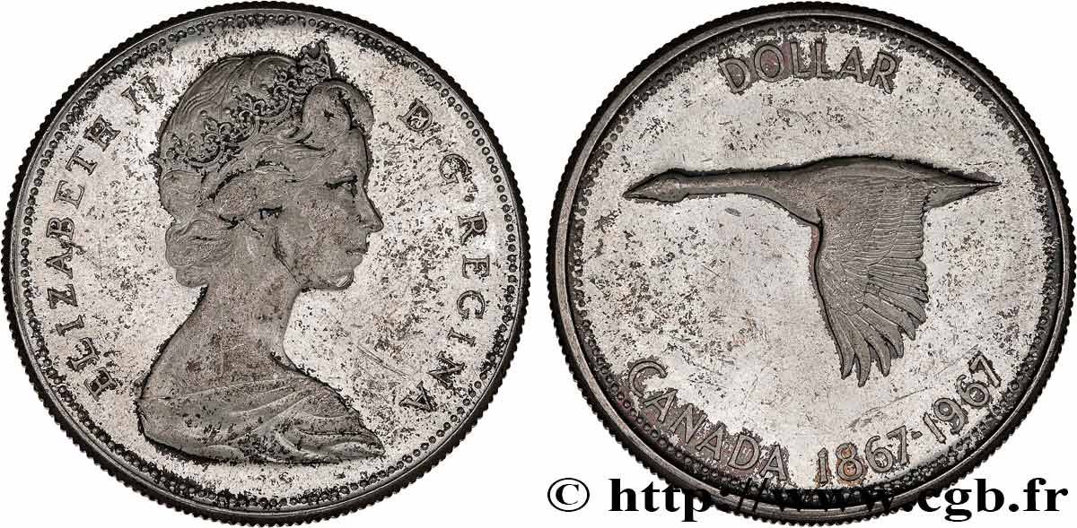 CANADA 1 Dollar centenaire de la Confédération 1967  TTB+ 
