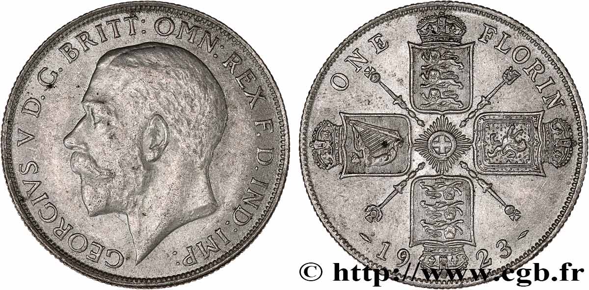 REGNO UNITO 1 Florin Georges V 1923  BB 