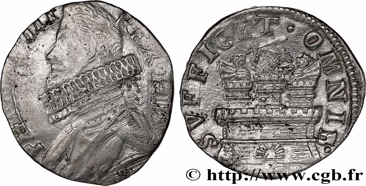 ITALIE - ROYAUME DE NAPLES ET SICILE - PHILIPPE III D ESPAGNE 15 grana  n.d. Naples BC+ 