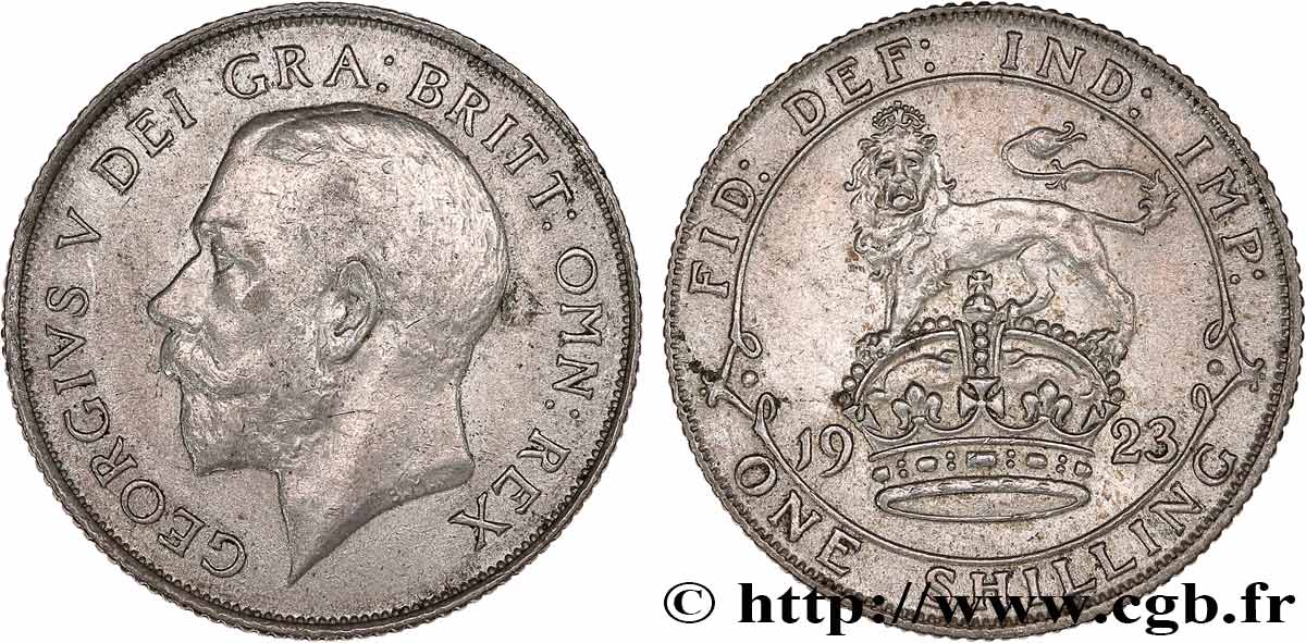 ROYAUME-UNI 1 Shilling Georges V 1923 Londres TTB 