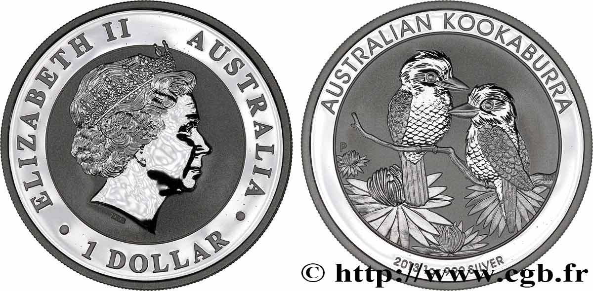 AUSTRALIE 1 Dollar kookaburra Proof  2013 Perth FDC 