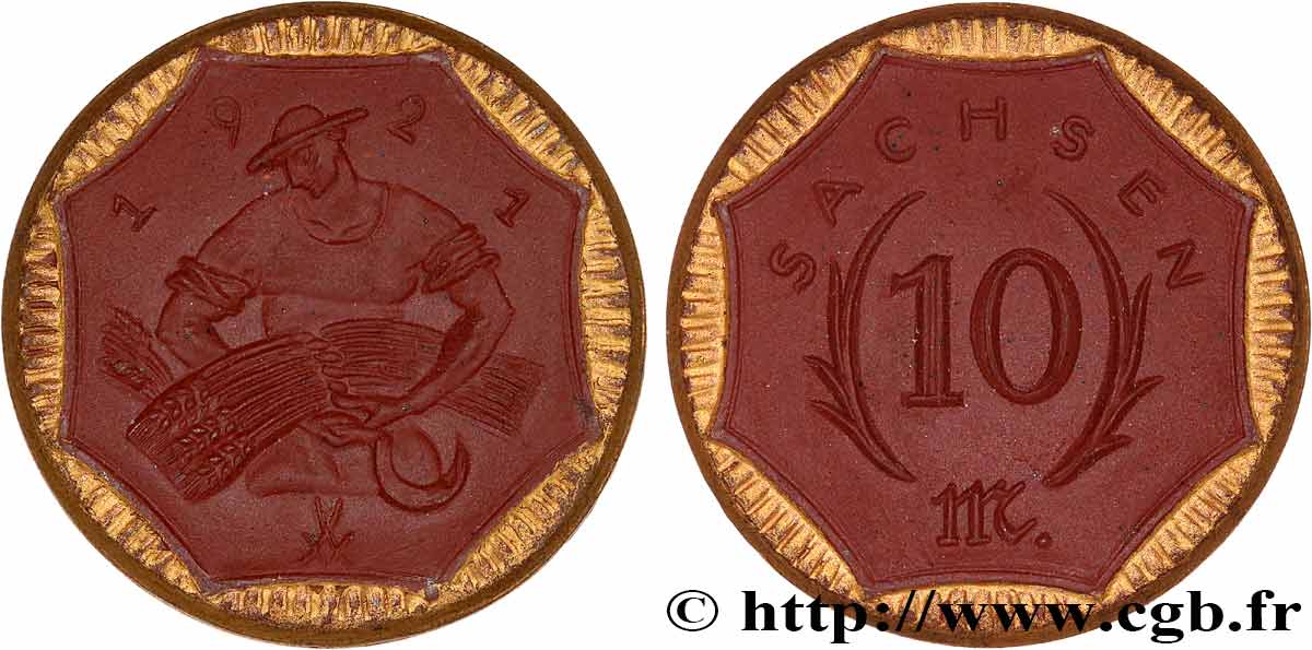 ALEMANIA - Notgeld 10 Mark - SAXE 1921  EBC 