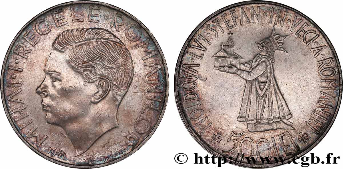 ROUMANIE - MICHEL Ier 500 Lei  1941  TTB+ 