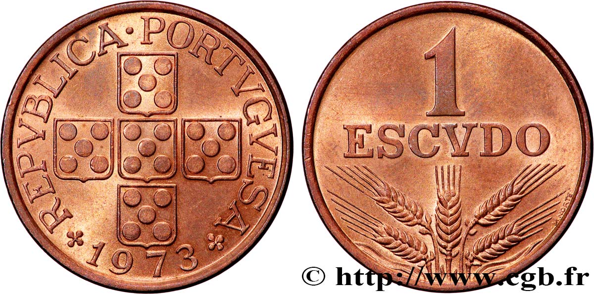 PORTUGAL 1 Escudo 1973  SPL 