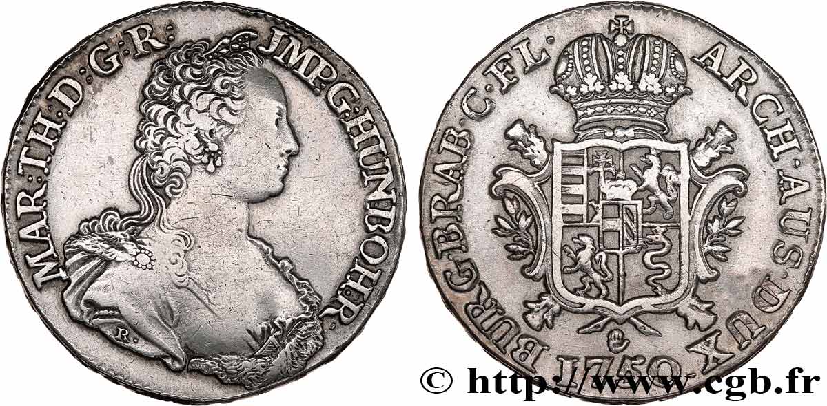 AUSTRIAN LOW COUNTRIES - DUCHY OF BRABANT - MARIE-THERESE Ducaton d argent 1750 Anvers SS 
