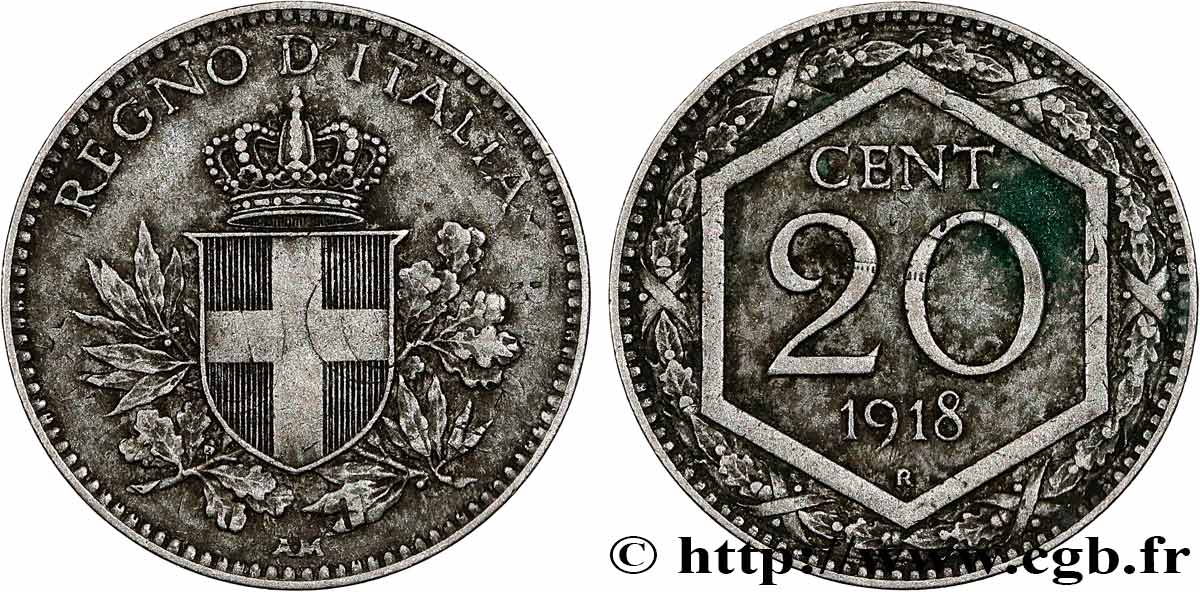 ITALIE 20 Centesimi 1918 Rome TTB 