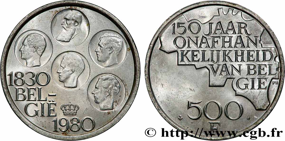 Belgium. 500 Francs 1980 150 jaar België (20 stuks) - Catawiki