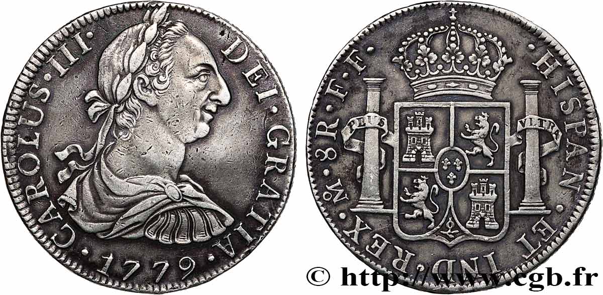 MEXIQUE - CHARLES III 8 Reales 1779 Mexico TTB 